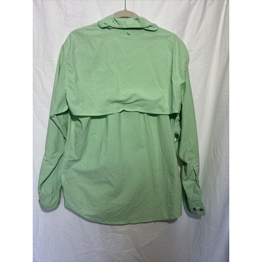 World Wide Sportsman Shirt Mens Large Green Long Sleeve Button Up Medium EUC I12 - Picture 5 of 7